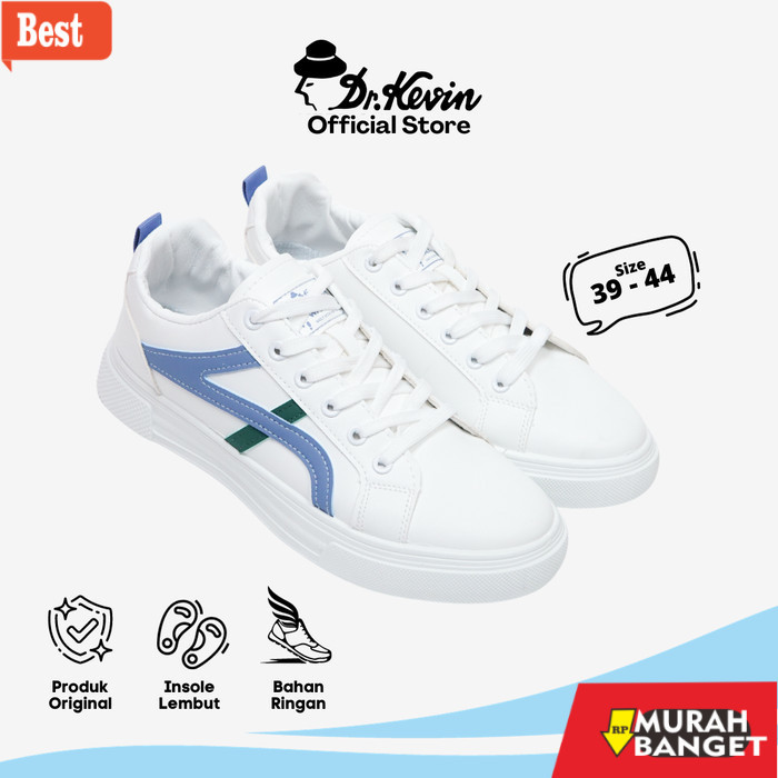 sepatu lari lokal terbaik 2025 Dr. Kevin Sepatu Sneakers Casual Pria Kets Sekolah Kulit 881-005 - Pu