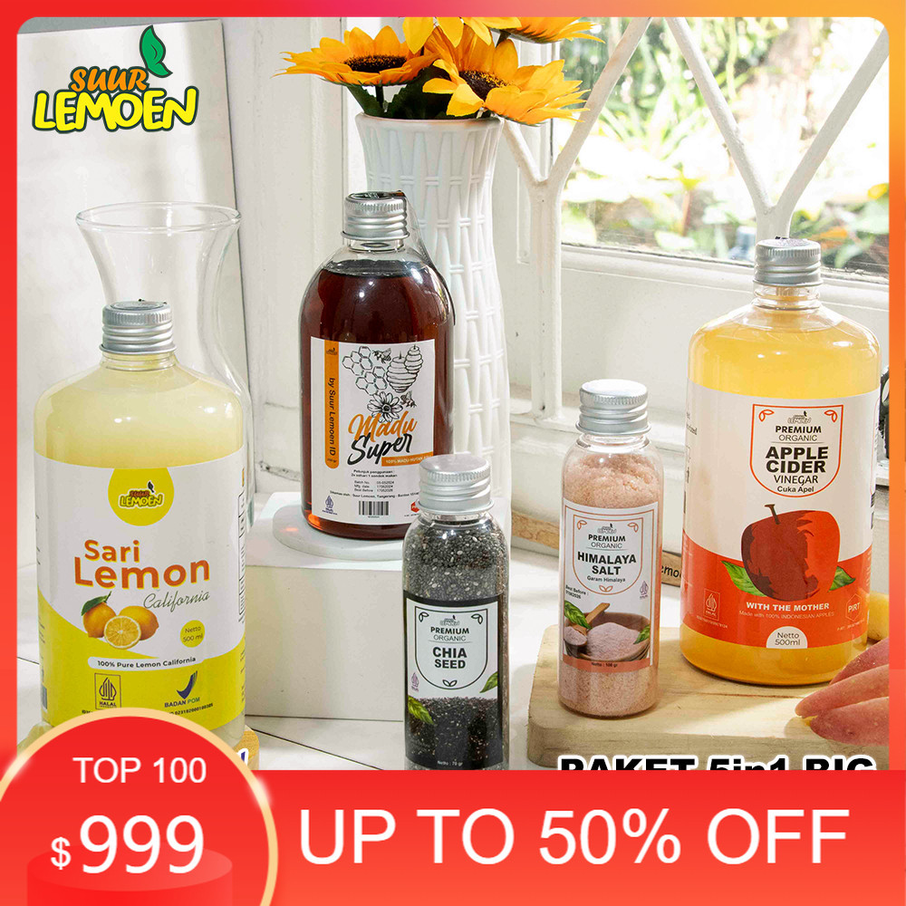 

Paket Diet dan Detox 5in1 BIG-Paket Hemat Cuka Apel, Sari Lemon, Chia Seed Madu Hutan Garam Himalaya