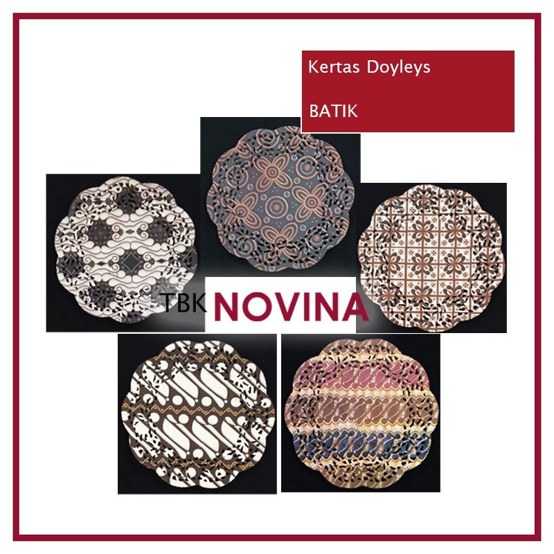 

[ECER ] Kertas Doyleys BATIK (10 LBR )/ Kertas Doilies - Alas Toples Kue / Kertas Renda