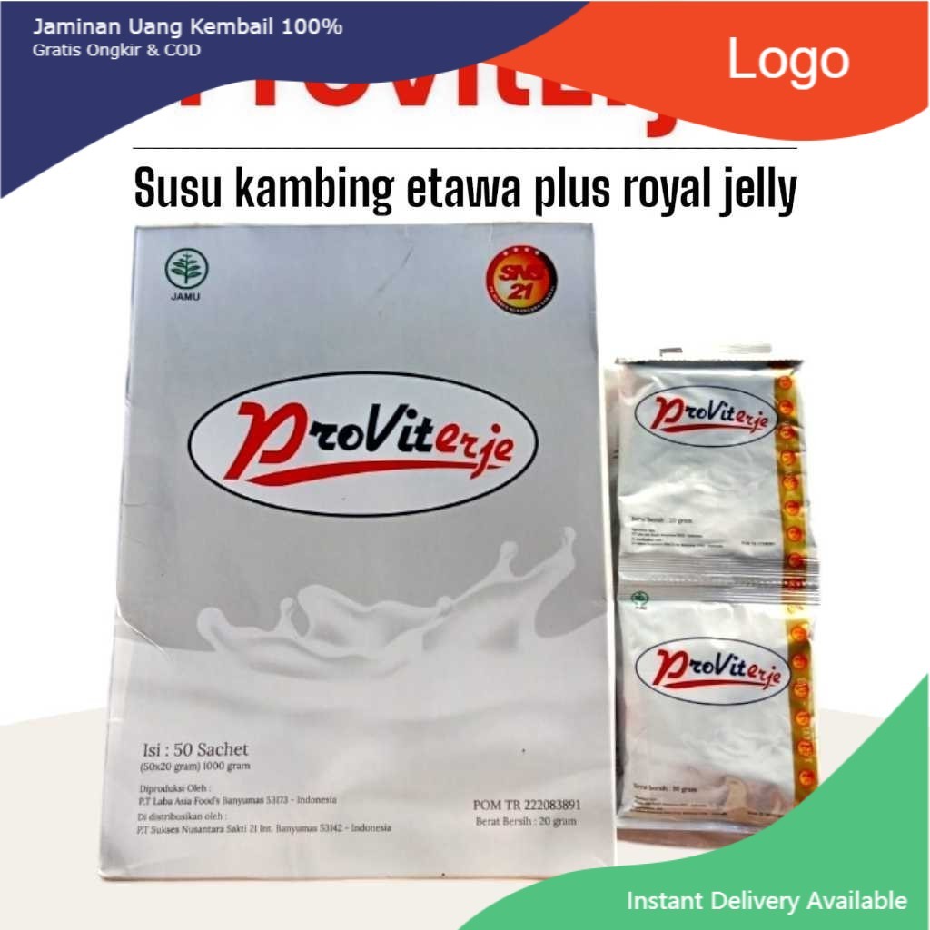 

SUSU KAMBING ETAWA PROVIT ERJE 1 BOX ISI 50 SACHET KEMASAN TERBARU ORIGINAL