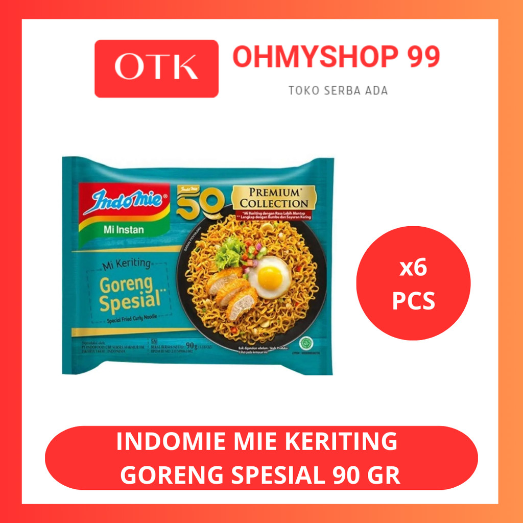 

Indomie Mie Keriting Goreng Spesial 6x90gr