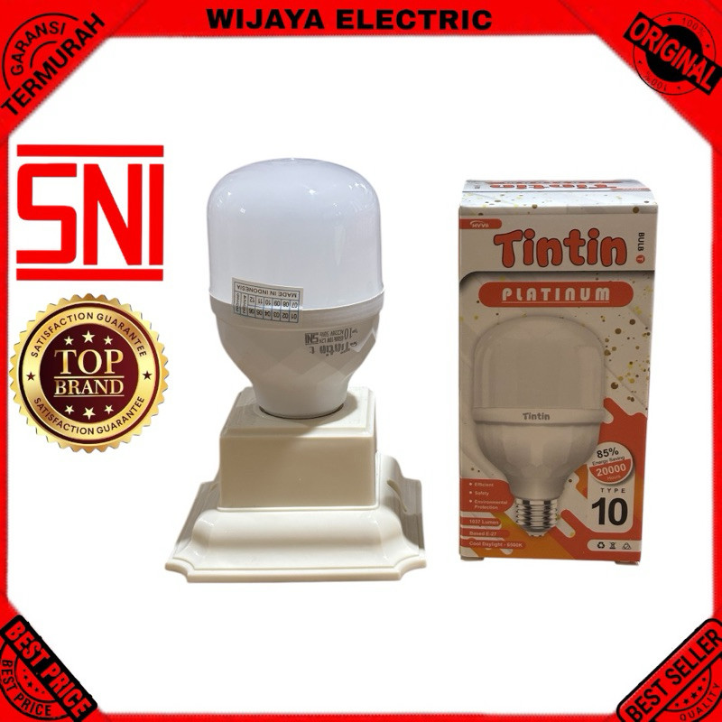 Tintin Lampu Led Kapsul Platinum 10 watt Garansi 1 Tahun