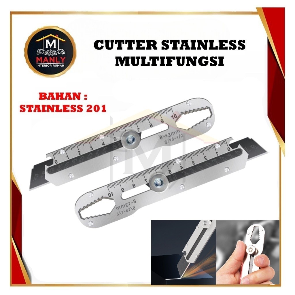 

Pemotong Multifungsi 9In1 Pisau Serbaguna Stainless Tahan Karat Pemotong Kertas Kunci Pas Tajam