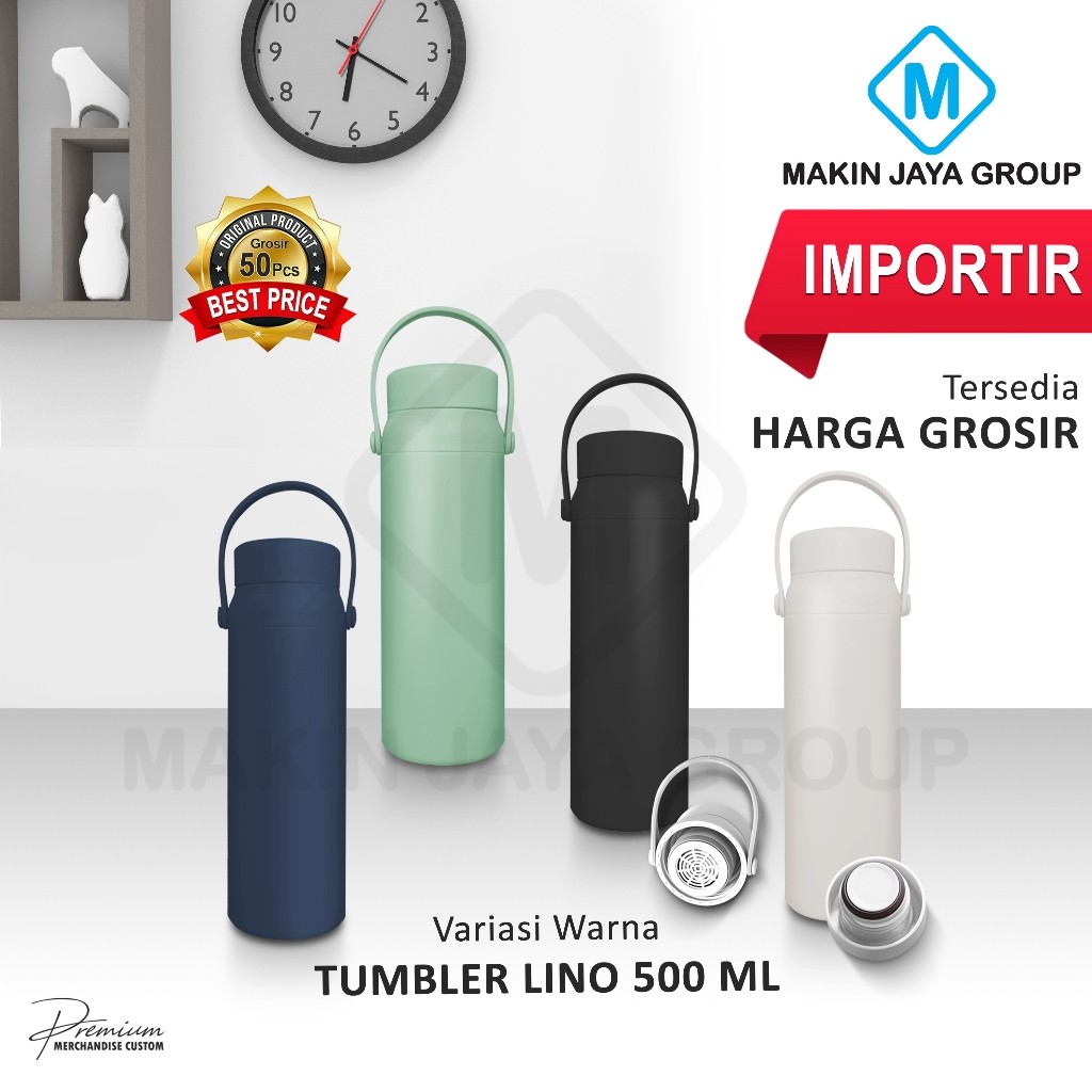 Mobile Grosir TUMBLER LINO botol minum stainles 500ml WANNA BE SCREW Sus 316 TERMOS AIR PANAS stainl
