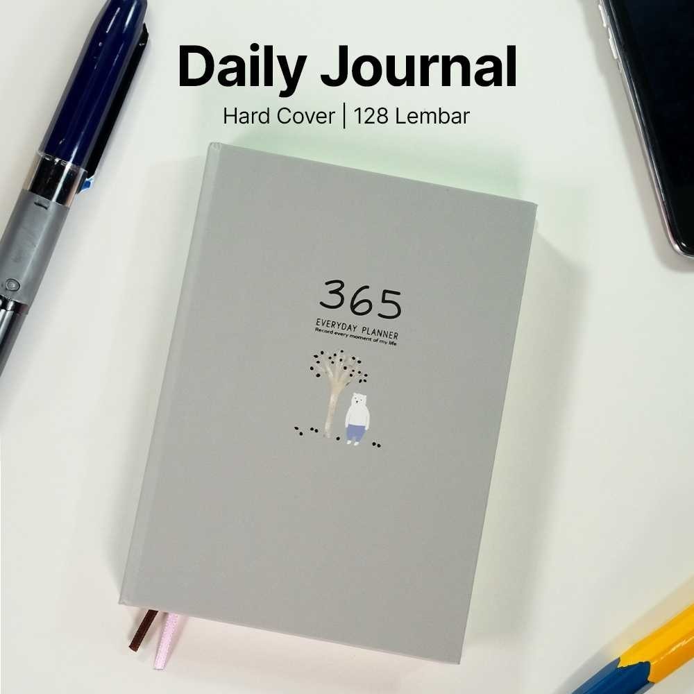 

(BAYAR DI TEMPAT) DingDongTu Buku Diary 365 Hari Daily Journal Hard Cover 128 Lembar - DDT-4083