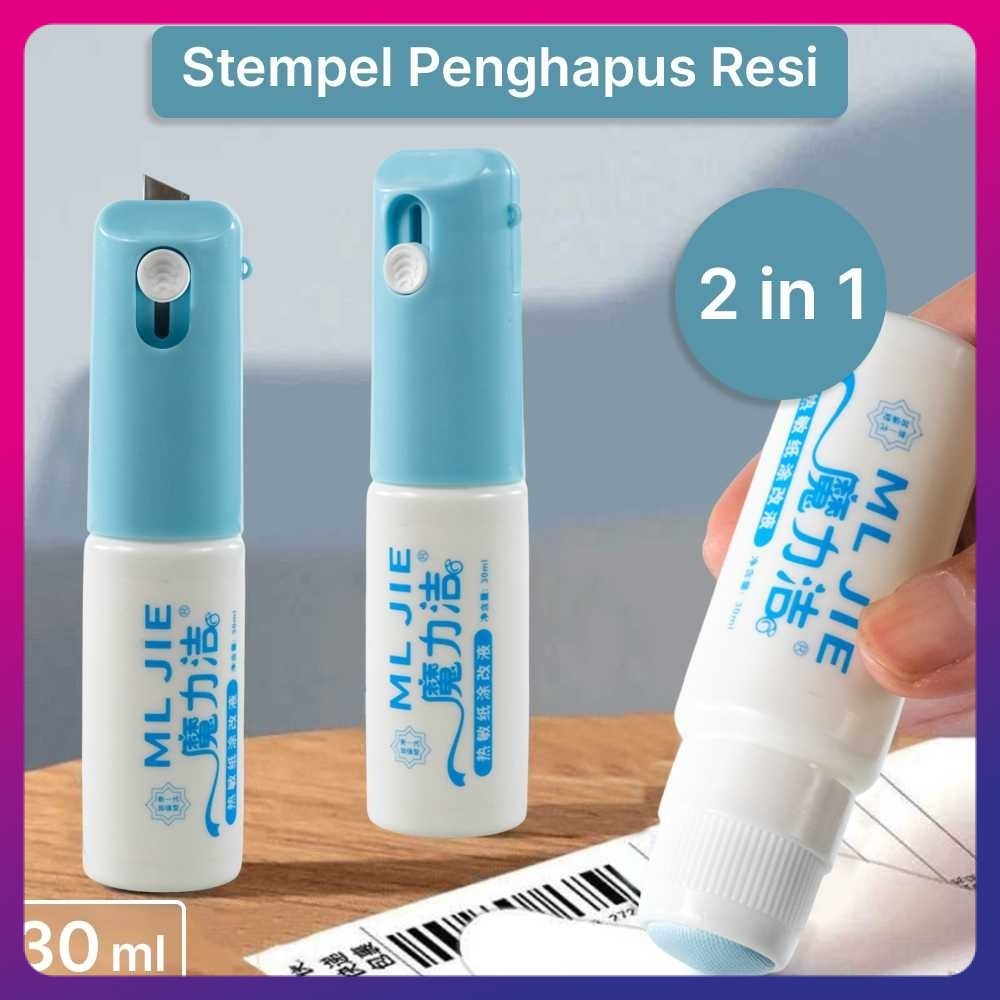 

ML JIE Stempel Penghapus Resi 2in1 Cutter Pembuka Paket - ML-2 mini