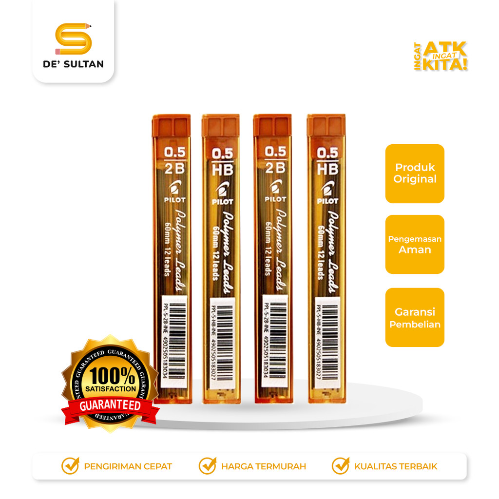 

PILOT ISI PENSIL MEKANIK/ MECHANICAL PENCIL LEAD REFILL 2B 0.5mm (1PACK/ 12TUBE)
