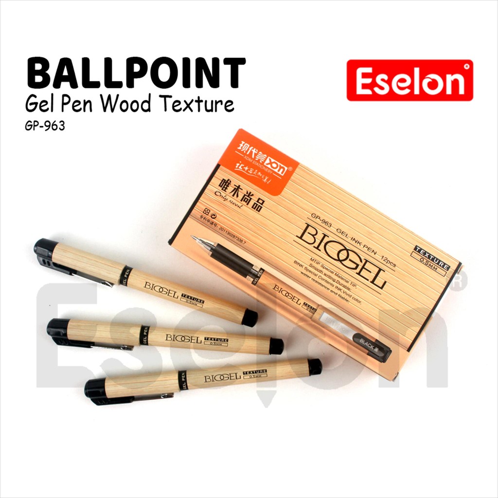 

12pcs Ballpoint Gel Office GP-963 / 1pak Pulpen Bio Gel Office