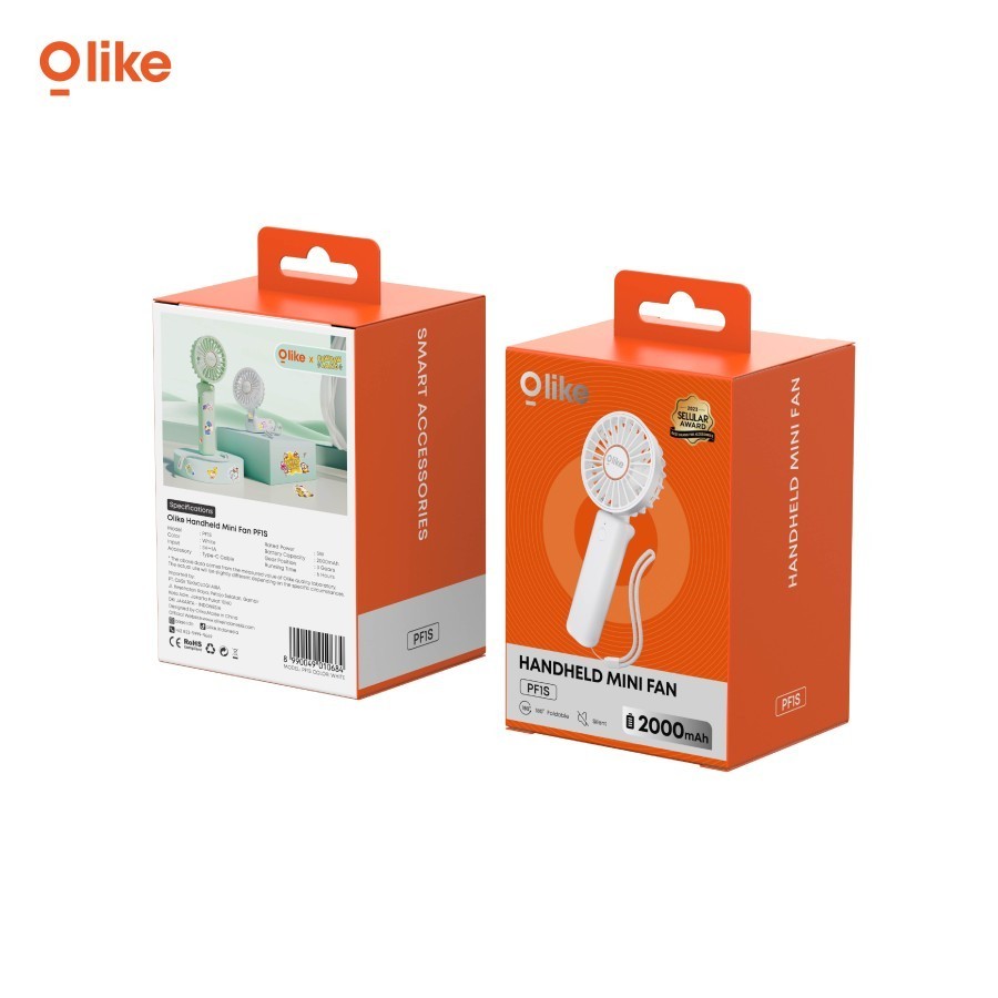 Olike PF1S Portable Foldable Mini Fan 2000mAh Kipas Angin  PORTABEL Genggam Lipat Handheld - PF1S