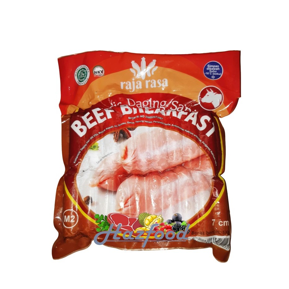 

Raja Rasa Beef Breakfast Sausage 7 cm / Sosis Sapi Raja Rasa Grade M2 - 1 KG