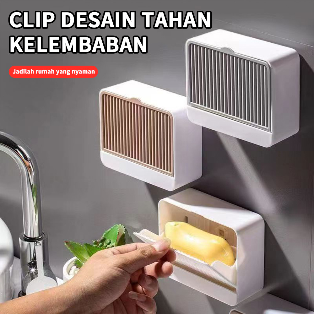 Rak Sabun Tempel Dinding Kamar Mandi Rak Sabun Plastik Tempel Gantung Tempat Sabun