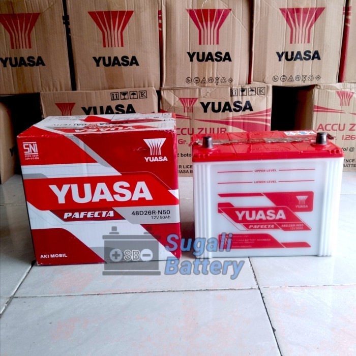 Aki Mobil ISUZU Truk Elf NHR 55, DMax YUASA N50 Accu basah 12Volt 50Ah Original Yuasa