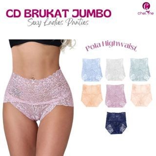 CD Brukat Highwaist V260 M-XL Jumbo Premium Full Lace - CD Big Size Brukat - By Chelyne