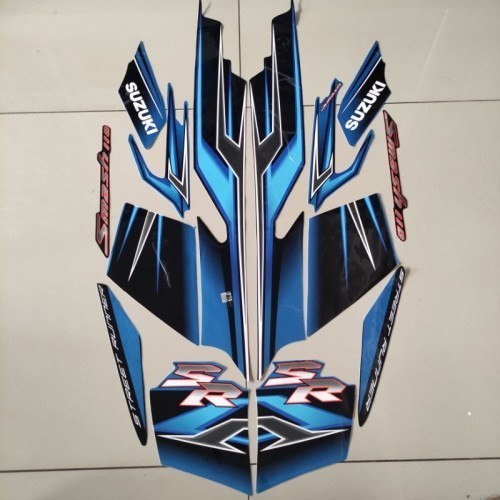 STRIPING SMASH 110 2009 BIRU HITAM
