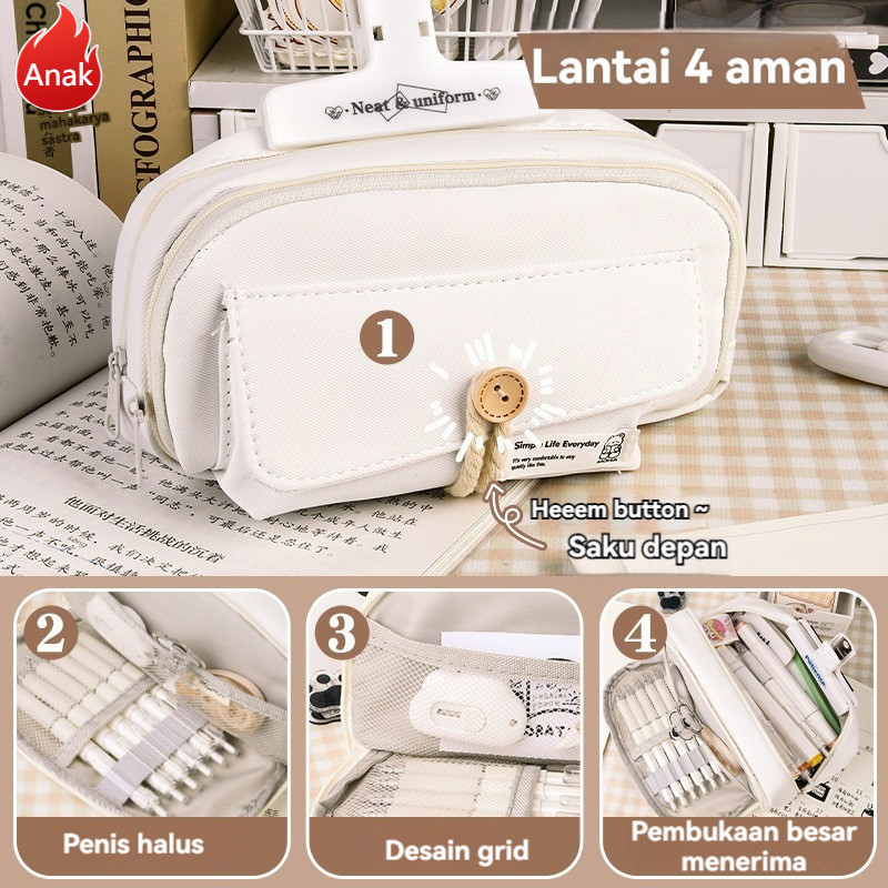 

Kotak Pensil Kanvas Multiwarna Kotak Pena Estetika Kapasitas Besar Korea Perlengkapan Penyimpanan Alat Tulis Siswa Sekolah Anak-Anak