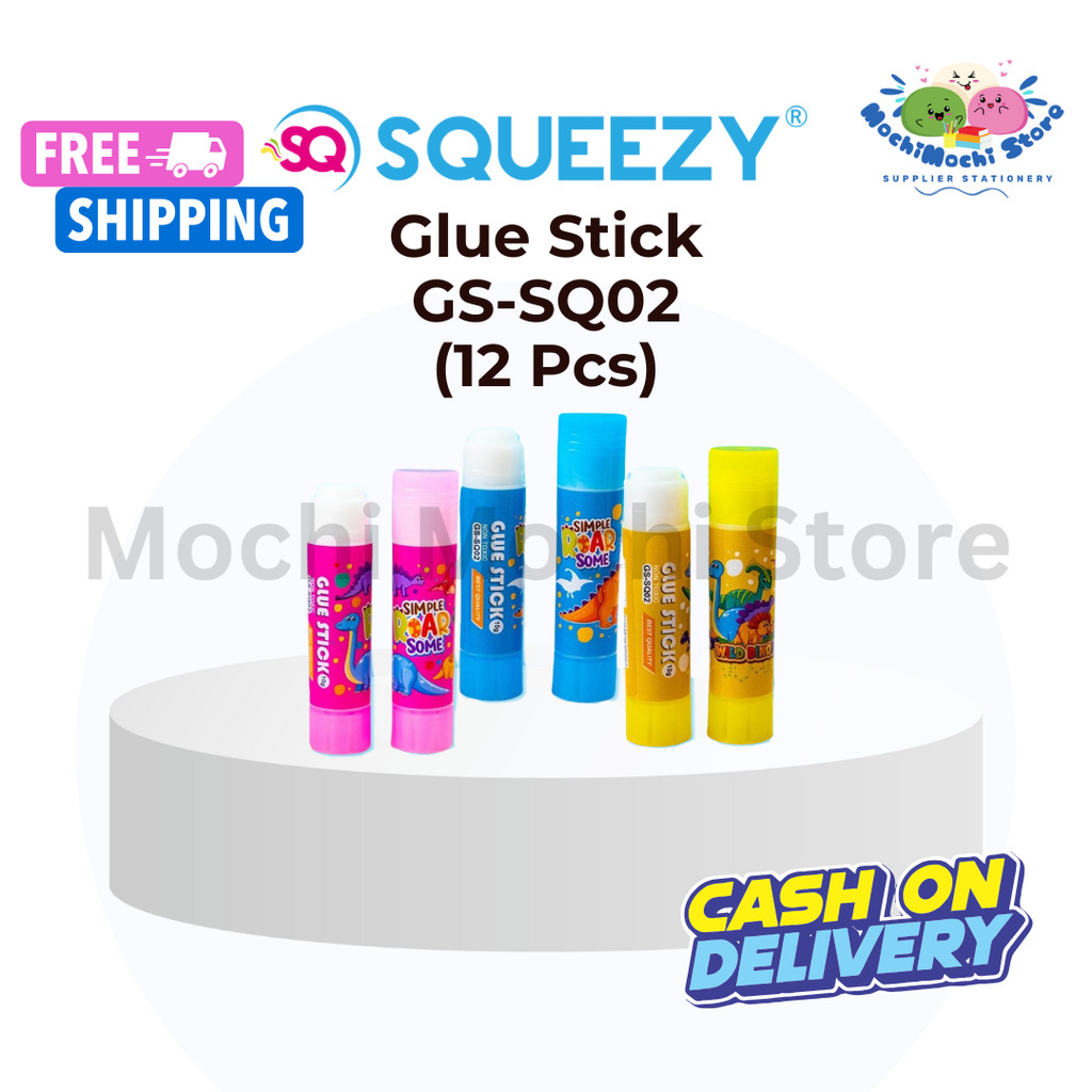 

PER 12 PCS Lem Glue Stick GS-SQ02 10gr | Lem Dino | Glue Stick | Lem Stick | Lem Kertas | Lem Batangan