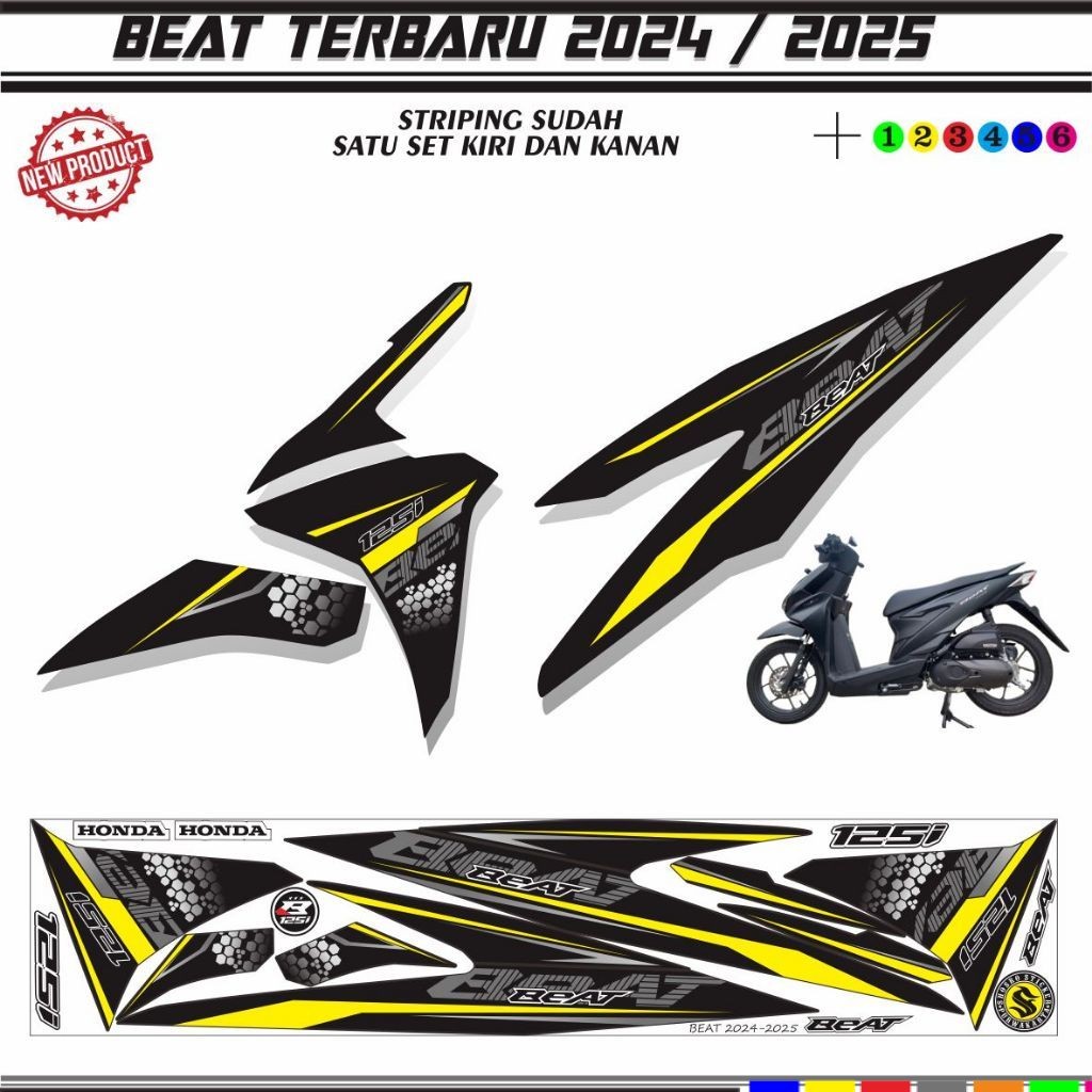 STIKER Striping Sticker Beat New 2024 motif Street Stiker Beat Street New 2024 STRIPING NEW BEAT 202