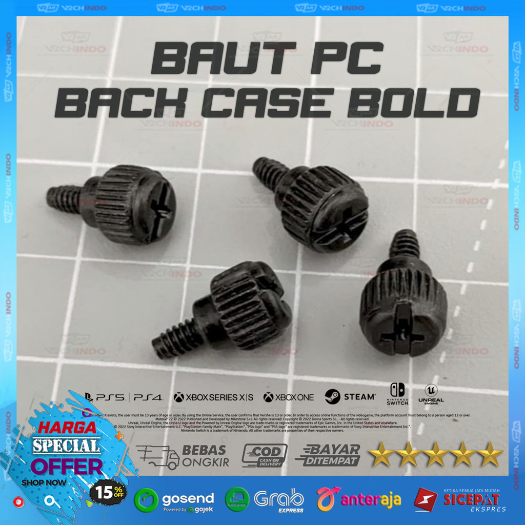 Baut Baud Screw Sekrup Bold Casing Belakang Desktop PC Komputer 