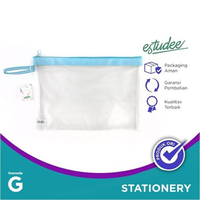 

Estudee Zipper Pocket Pvc Waterproof A4 Blue Eszp99