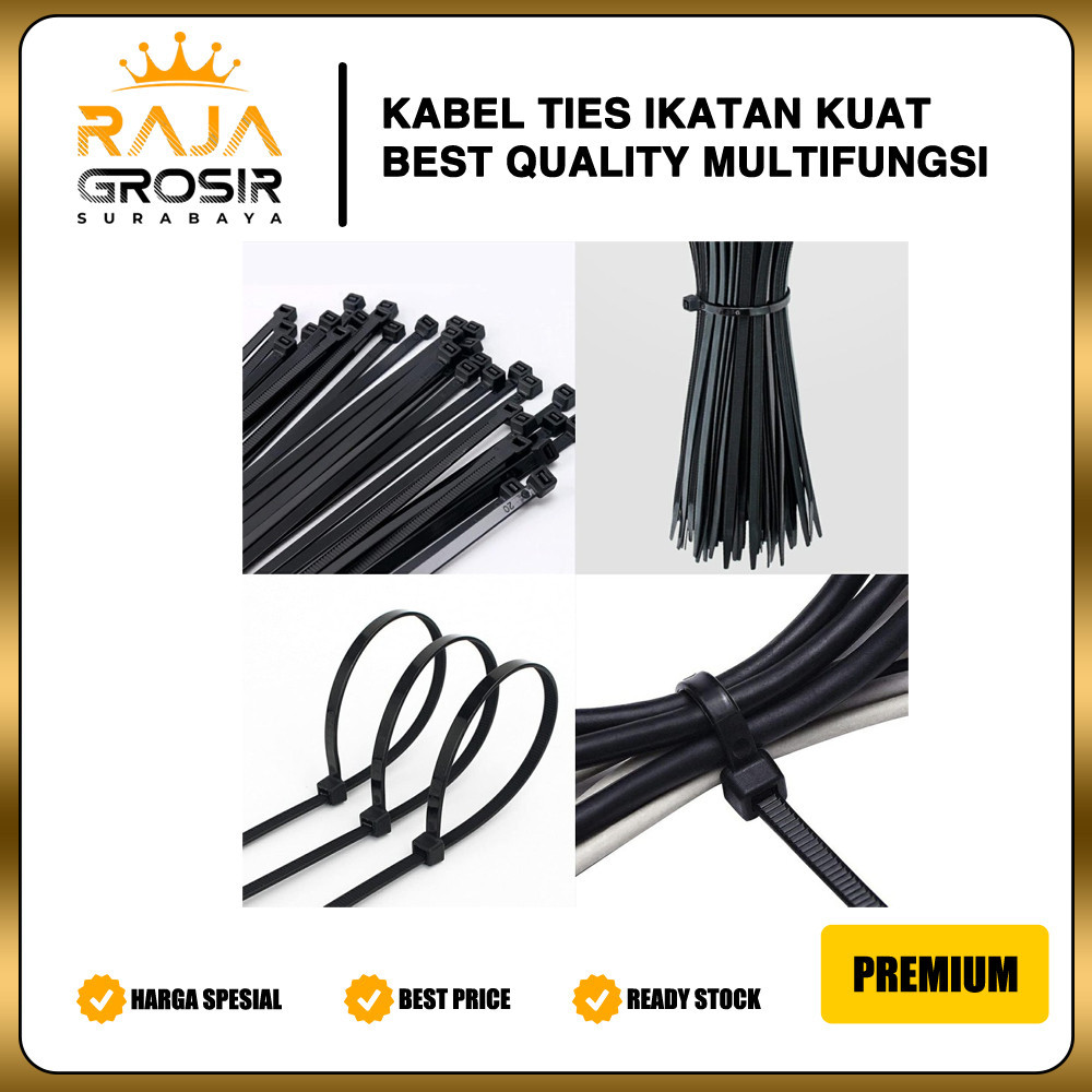 

Kabel Ties Nylon Hitam Dan Putih 2,5 x 200 mm Pengikat Plastik , Kabel Serbaguna TERMURAH RAJANYA GROSIR