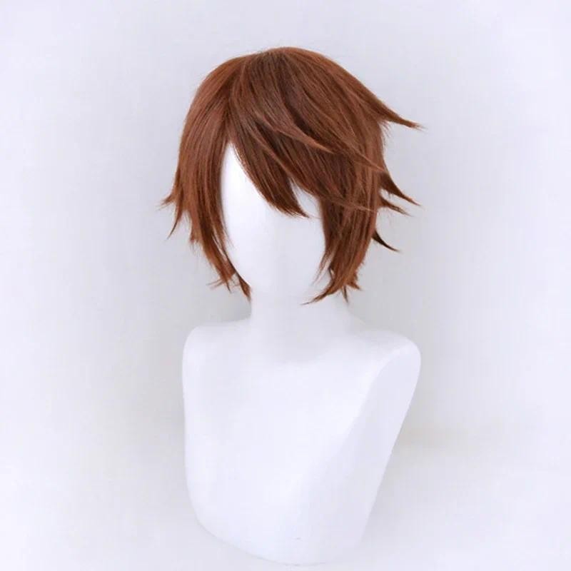 Anime Yagami Light Cosplay Wig 30cm Dark Brown Short Hair Heat Resistant Synthetic Wigs