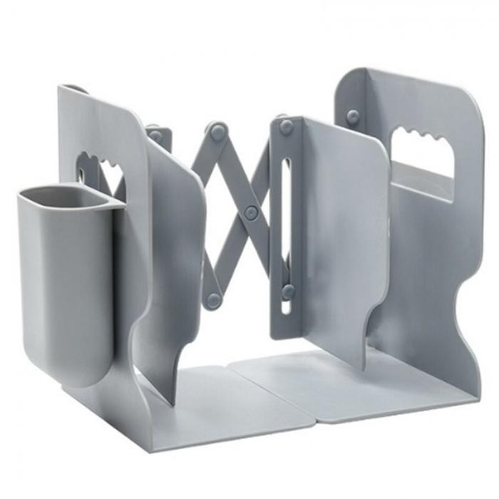 

AHHA Retractable Desk Book Holder with Pen Holder - Rak Buku di Meja Anda - Abu-abu