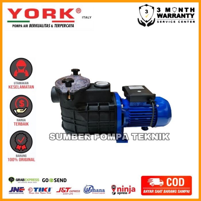 MESIN POMPA SIRKULASI AIR KOLAM RENANG 1,5HP YORK ITALY