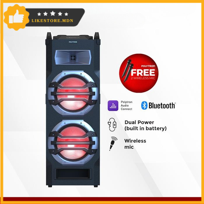 POLYTRON Portable Speaker PTS 12KF25 - hitam / SPEAKER POLYTRON