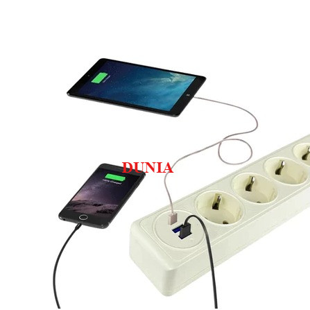 Stop Kontak USB Kabel Saklar On Off / Stop Kontak USB Kabel 4 LUbang & 3M/5M/10M / Stop Kontak USB