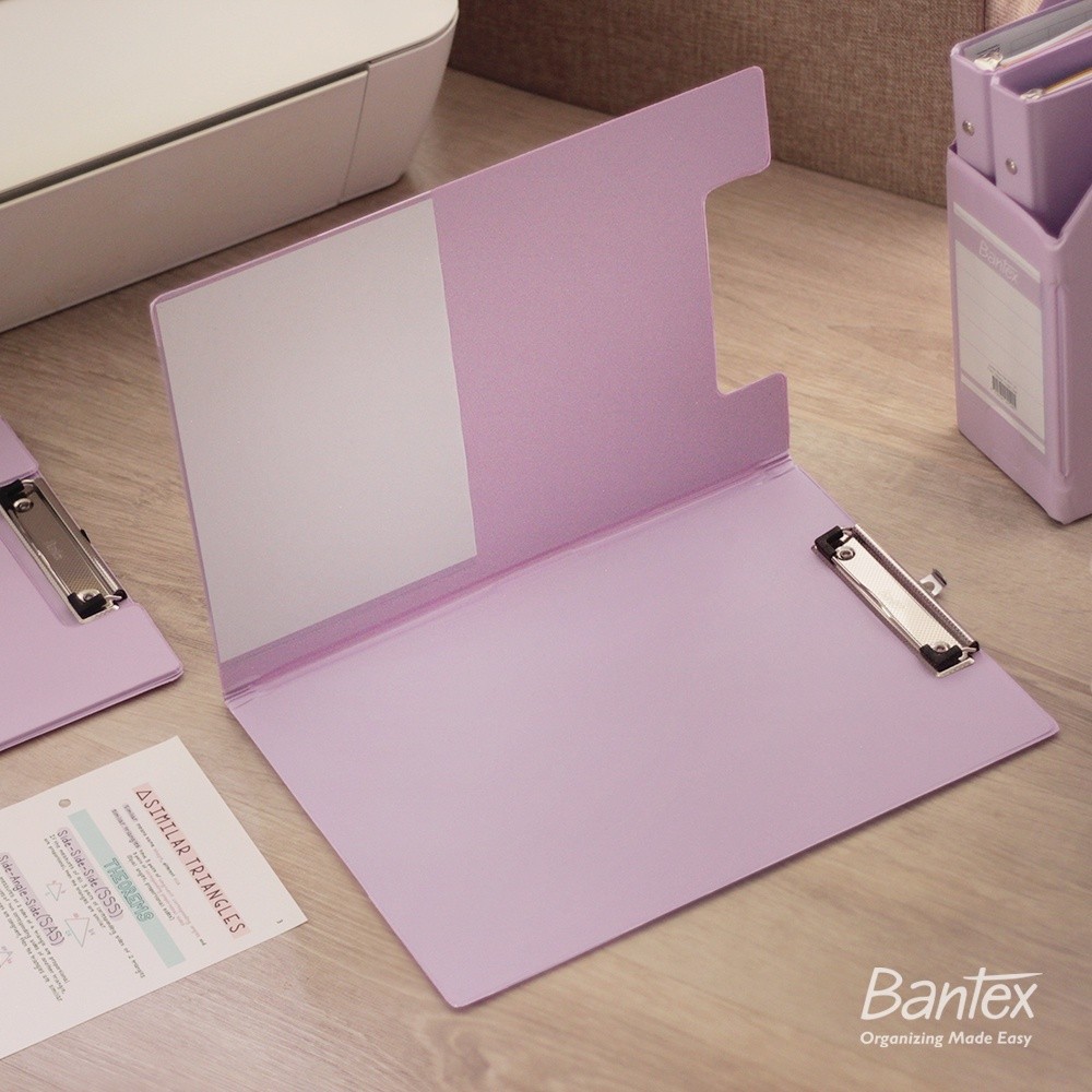 

PROMO HARI INI Bantex Clipboard with Cover / Clipfolder / Papan Jalan / Papan Ujian A4 F4 Folio Light Lilac 4211 4240