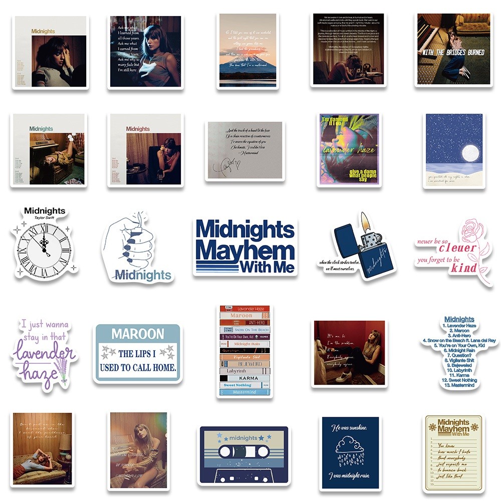 

Ins Gaya Stiker Aesthetic Pack Taylor Swift Album Terbaru Lirik StikerAnti Air Vinyl - Sticker Buku Journal Koper Stiker Casing HP Stiker Laptop Helm Motor