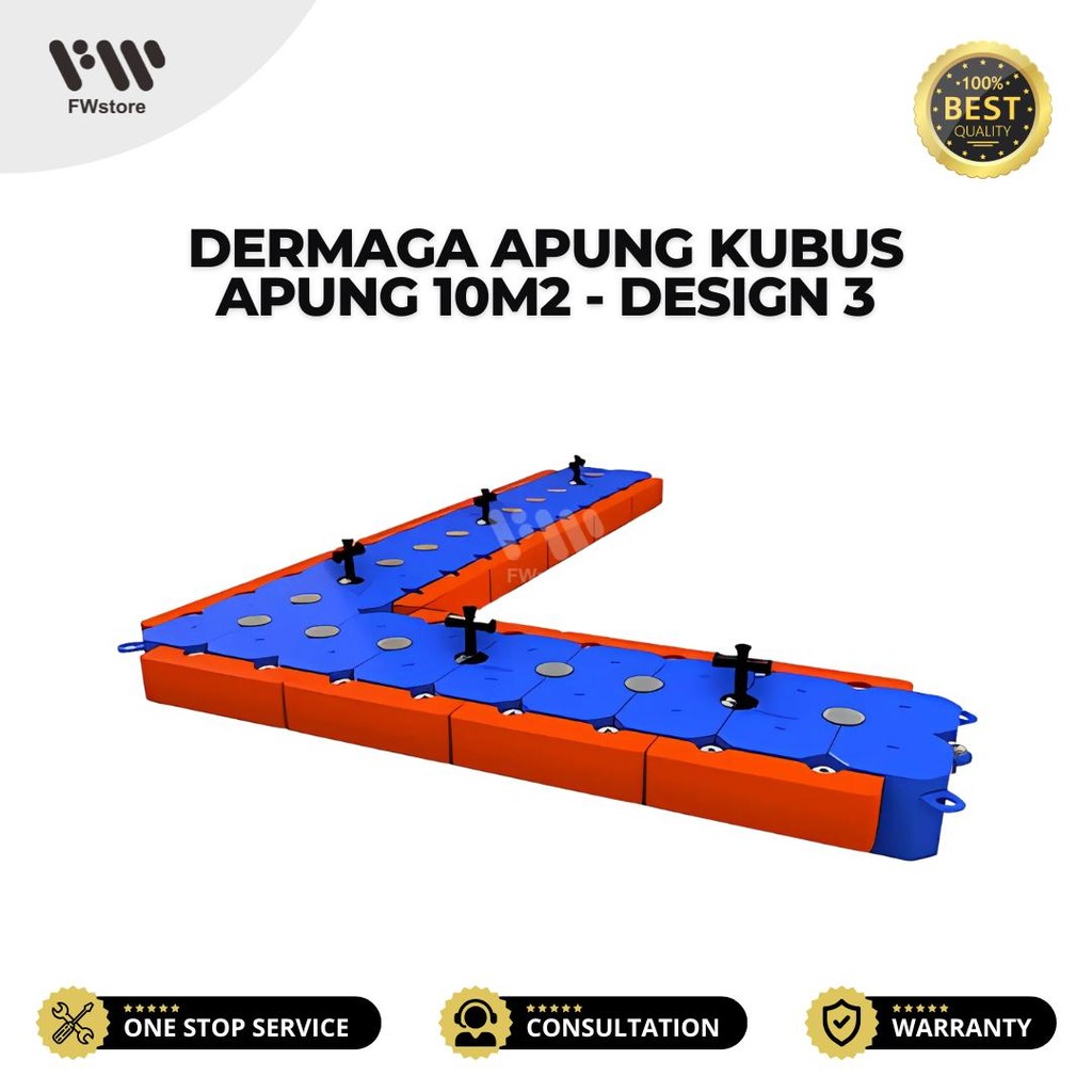 Dermaga Apung Kubus Apung 10 m2 - Design 3