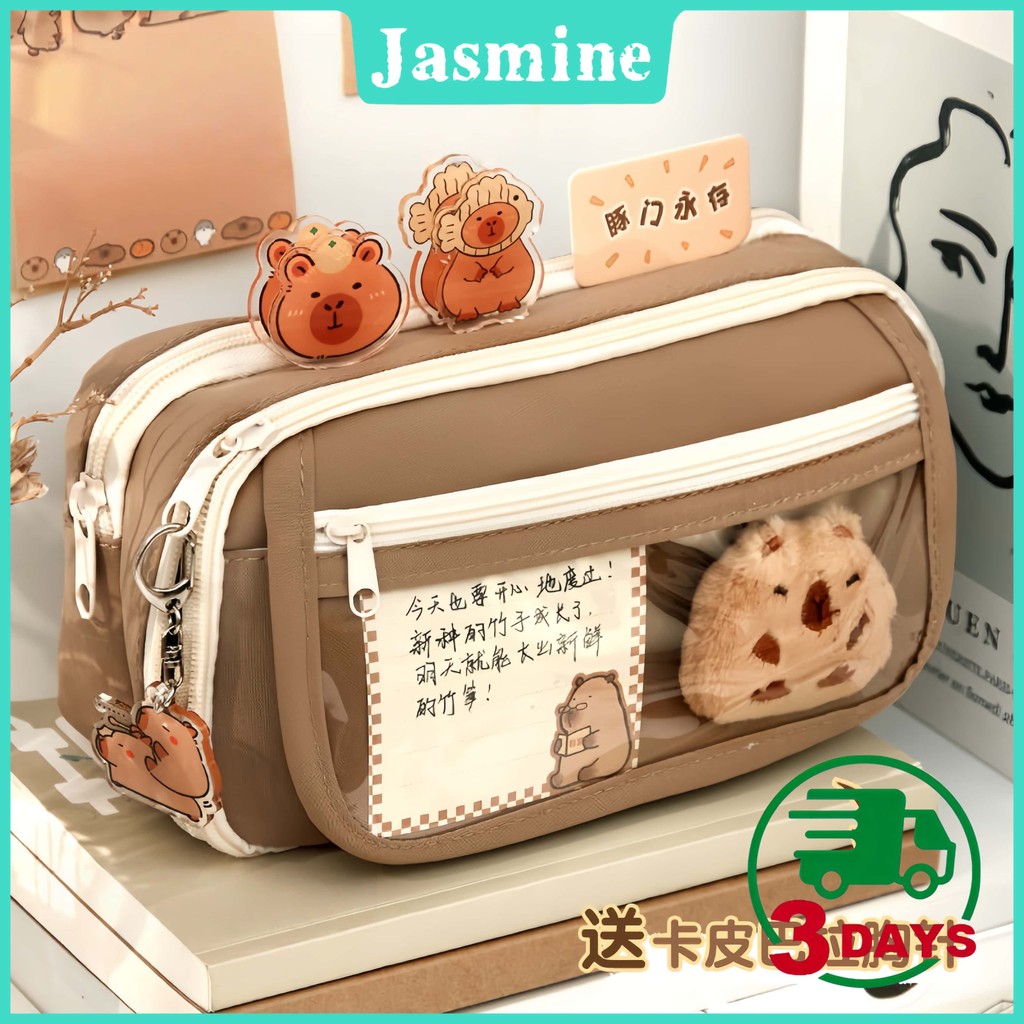 

Stationery Pencil Case Capybara Pencil Box Large Capacity Waterproof Pen Bag Students Pencil Case
