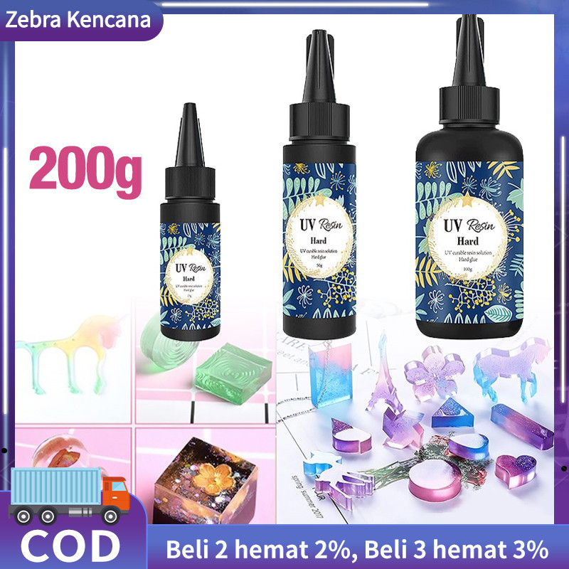 

200g Hard UV Resin / Crystal Clear Hard Type Glue Ultraviolet Curing Epoxy Resin for DIY Jewelry Making, Craft Decoration for Resin Mold, Casting & Coating