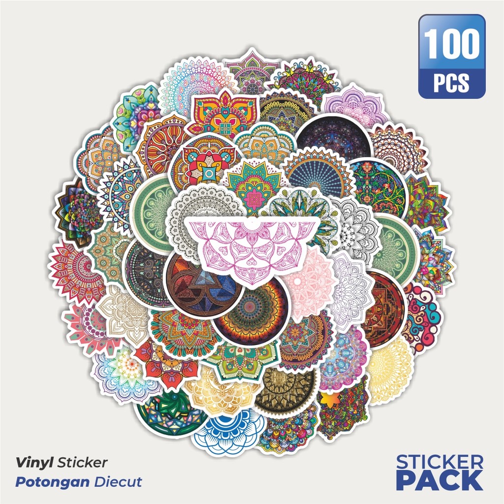 

Stiker Vinyl Stiker Datura Art Waterproof Aesthetic- Untuk Laptop, Motor, dan Helm - Paper Stationery Pack