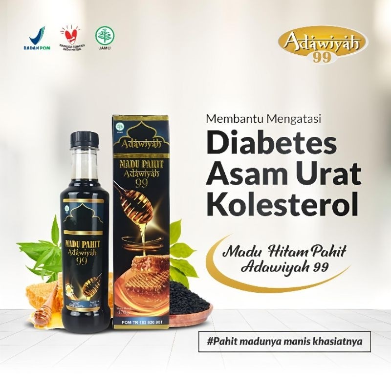

Madu Adawiyah99 | Madu Asli 100% Original | Madu Pahit Hitam Propolis Tanpa Campuran | Madu Diabetes