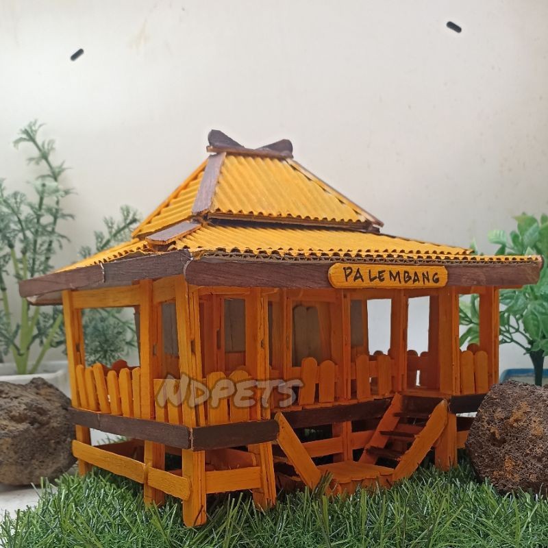 Rumah adat Palembang SumSel stik es krim