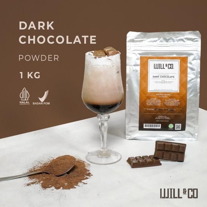 

[Promo] Bubuk Minuman Dark Chocolate Premium Will&Co Powder Rasa 1Kg - Powder