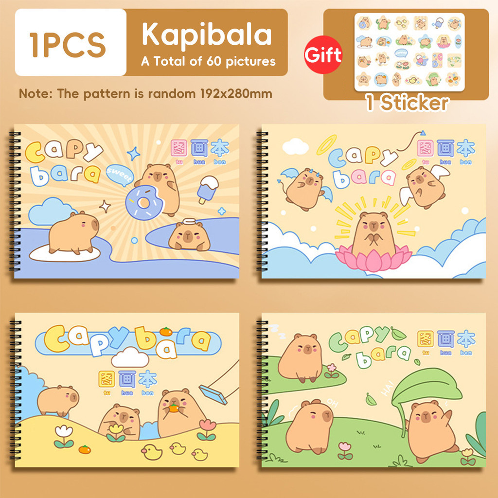

Warna Sejati A4 Kapibala Buku Bergambar Menggambar Kertas Anak Kacan Anak Dasar Sketsa Buku Seni Kosong Perlengkapan Kantor Sekolah