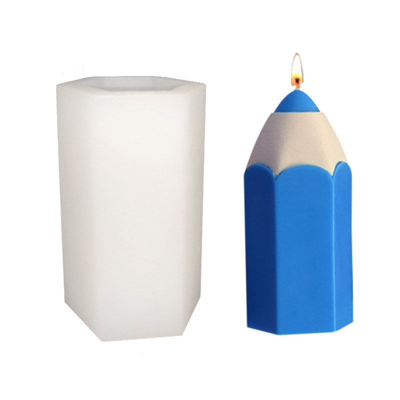 

3D Pencil Shape Silicone Candle Mould DIY Cylindrical Aromatherapy Cake Soap Gypsum Resin Manual Chocolate Making Mold M620