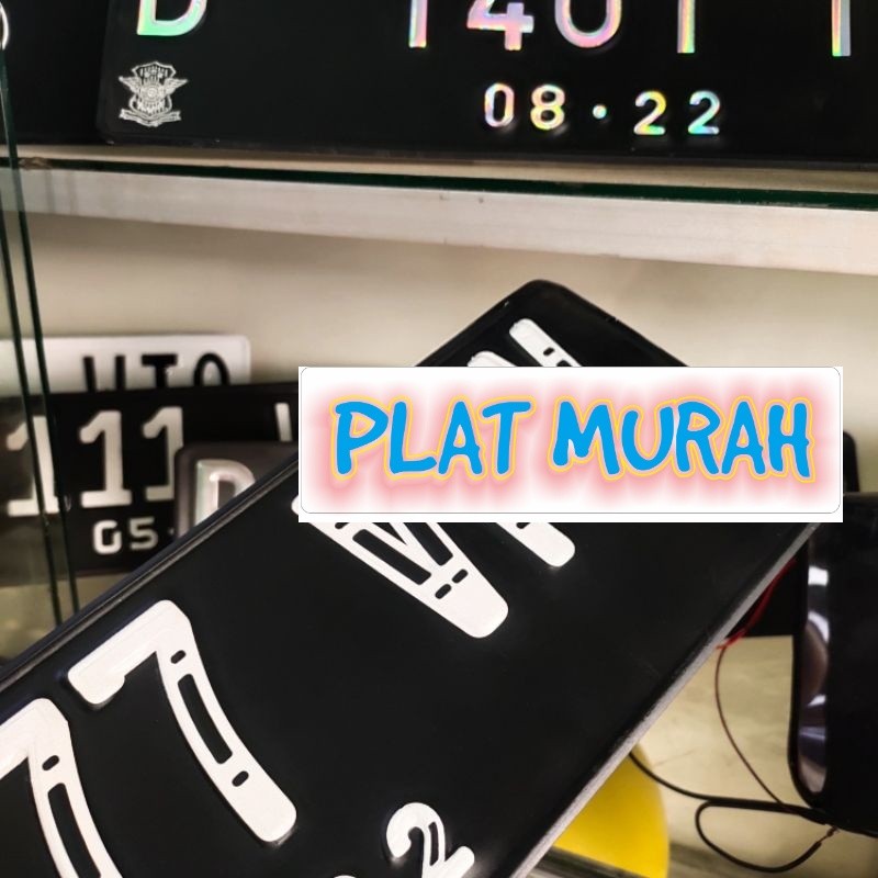 plat nomor mobil angka variasi bolong angka stiker nyala plat nomor mobil