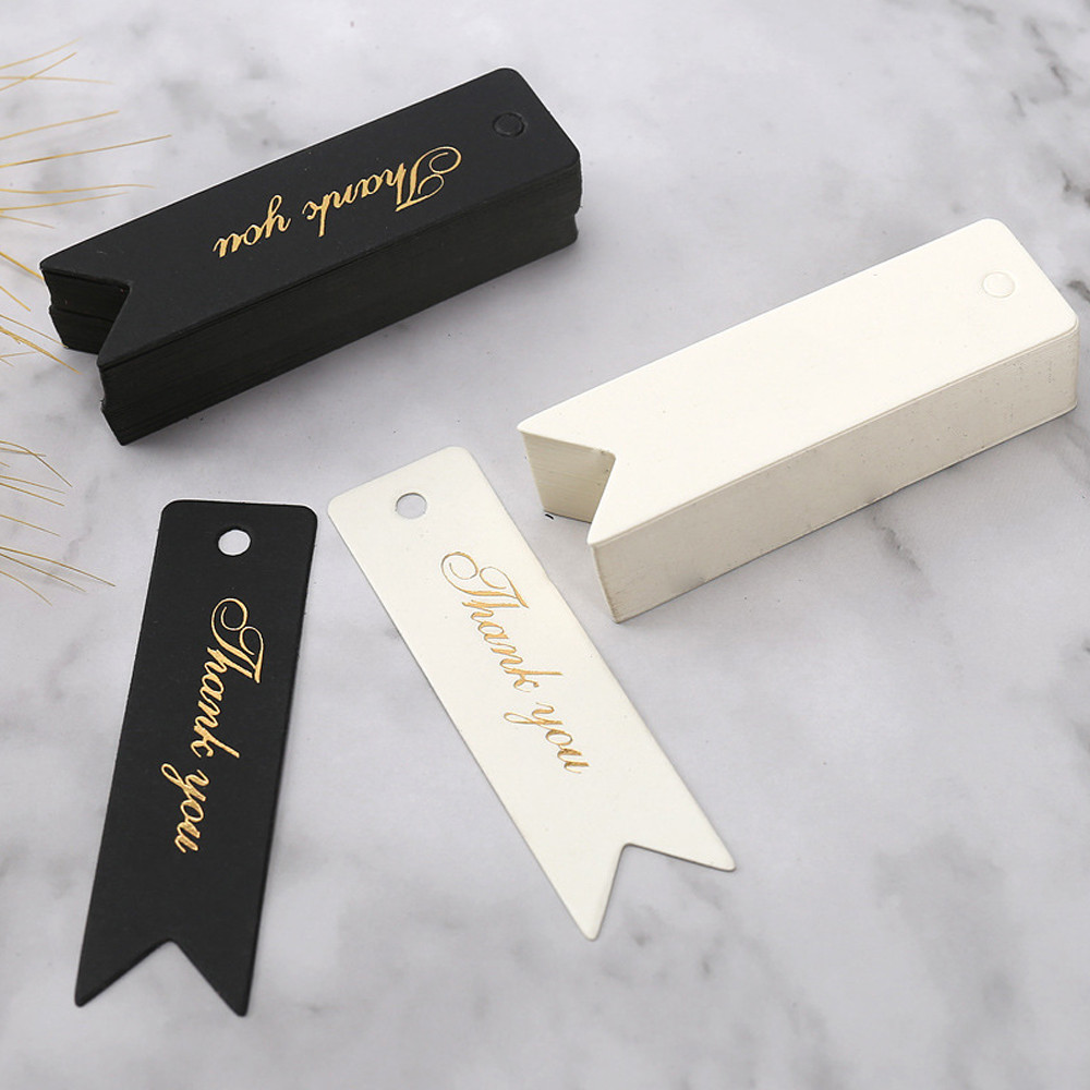 

50pcs Stamping Thank You Paper Card Tags Jewelry Packaging