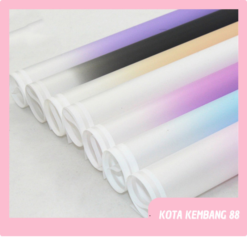 

PROMO!20 LEMBAR Kertas buket gradient cellophane Flower Wrapping Paper Florist KB09READY