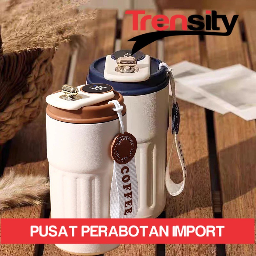 Tumbler Termos Coffe Stainless Steel/ Tumbler Gelas Estetik Tumbler Minum Gelas Kaca Tutup Mug Lucu 