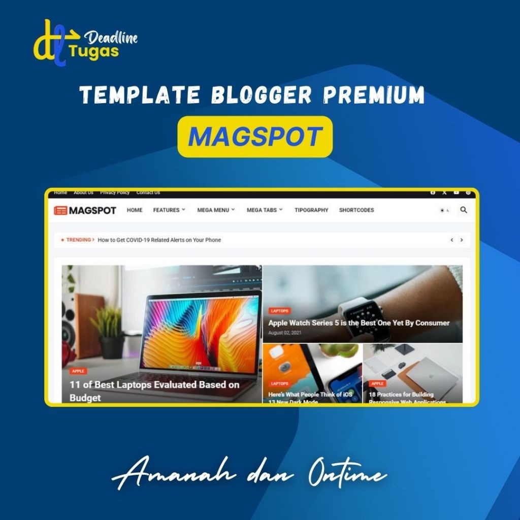 Template Blogger Premium Magspot Professional News & Magazine