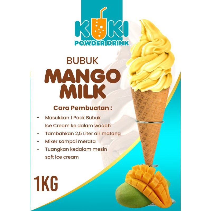 

Mango Milk Bubuk Ice Cream Premium 1kg Halal