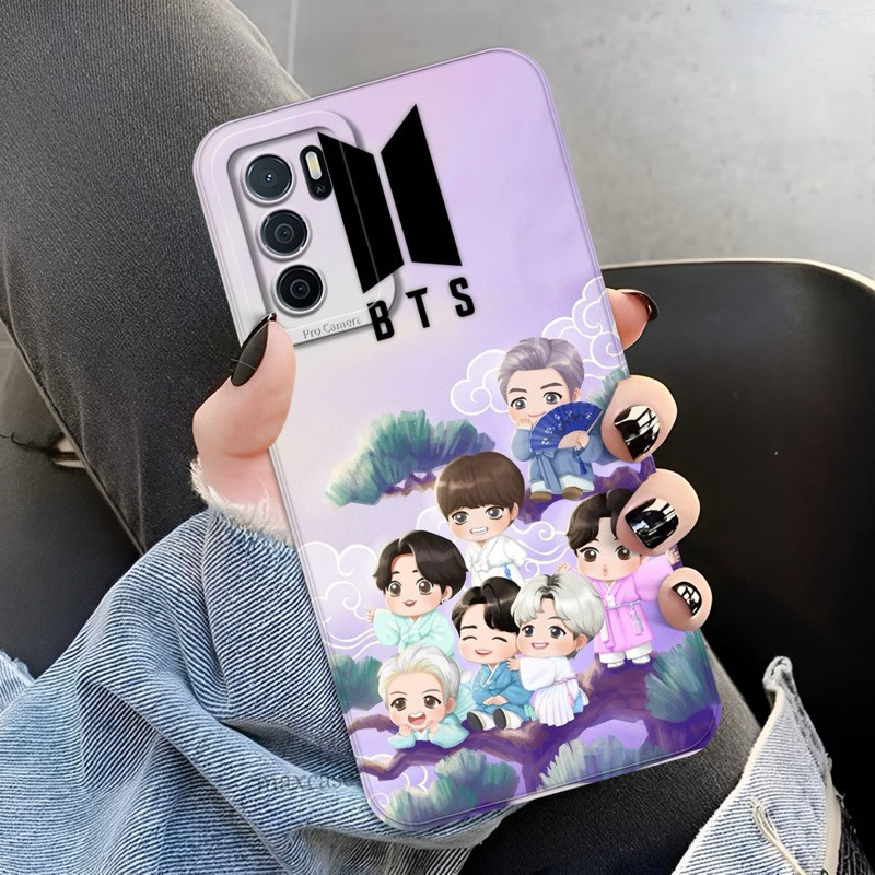 (FA-01) OPPO A16 - OPPO A54s Silicon Procamera Case New cartoon bts(type lain via chat)