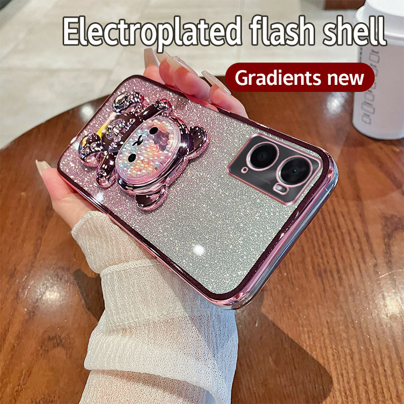 HP Soft Silikon Case OPPO A96 4G Casing  Untuk OPPO CPH2333 A 96 OPPOA96 4G Casing berkilau Berlapis