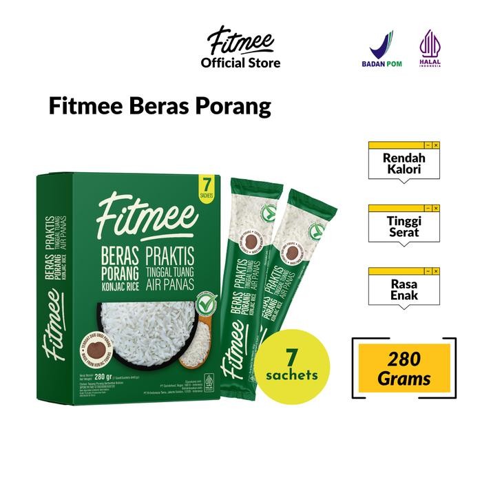 

Fitmee Beras Porang Gluten Free 280 Gr (Isi 7 pcs) - Shirataki / Konjac Rice