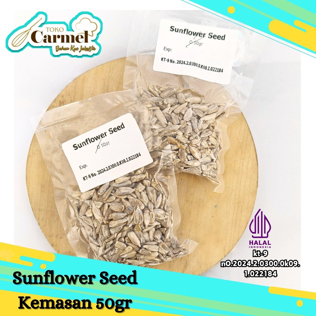 

Sunflower Seed 50gr Biji Bunga Matahari / Kuaci Kupas